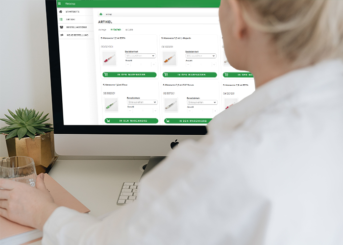 Frau bestellt im labors.at Webshop